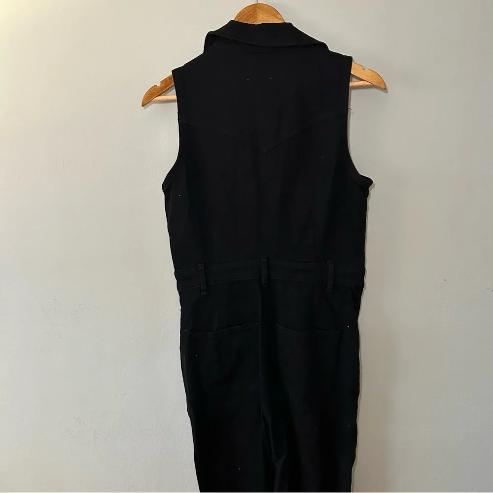 Show Me Your MuMu Black Sleeveless Zip-Front Jumpsuit with Belt - Picture 6 of 6